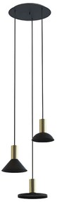 Φωτιστικό Οροφής Hermanos 8030 3xGU10 max 10W Black-Solid Brass Nowodvorski Metal