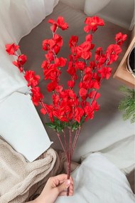 Stewehome Σετ τεχνητών ανθών με 7 κλαδιά κόκκινου χρώματος Κόκκινο