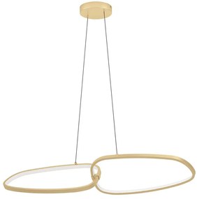 Φωτιστικό Οροφής Lodosa 390205 113x110cm Dim Led 5100lm 37,5W 3000K Brass Eglo Aluminum,Plastic,Steel