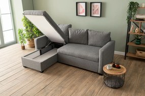 Corner Sofa-Bed Kado - Light Grey Light Grey