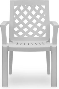 Πολυθρόνα πολυπροπυλενίου Kira Megapap χρώμα λευκό 58x52x87εκ.