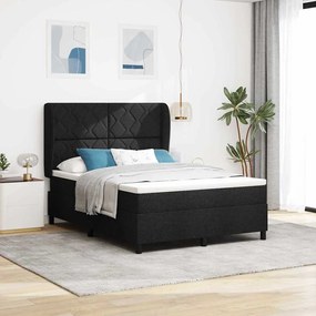 vidaXL Κρεβάτι με Στρώμα σε Μαύρο, 160x200 εκ Υφάσματος