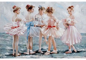 Πίνακας Καμβάς Μπαλαρίνες 15-00-21131 80x120x3cm Multi Marhome Horizontal Canvas
