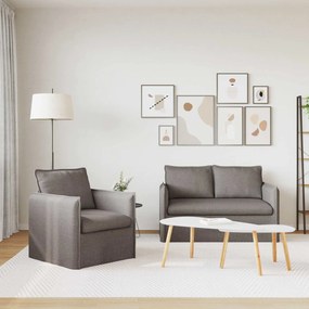 vidaXL Σετ Καναπέ 2 τμχ. Taupe Ύφασμα
