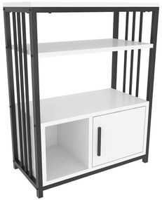 Βιβλιοθήκη Letos 875ZNA4533 60x29,6x80cm White-Black