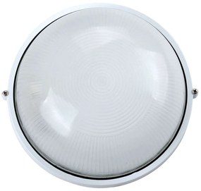 Φωτιστικό Τοίχου VK/01014/W Φ24x12,8cm 1xE27 60W IP44 White VKLed