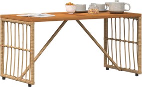 vidaXL Εξωτερικό Τραπέζι Φυσικό 80 x 40 x 40 cm