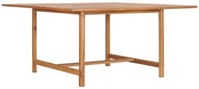 vidaXL Τραπέζι Κήπου 150 x 150 x 76 εκ. από Μασίφ Ξύλο Teak