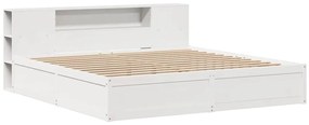 vidaXL Σκελετός Κρεβ. Χωρίς Στρώμα Λευκό 180x200 εκ Μασίφ Πεύκο