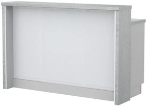 Πάγκος νησίδας Evora-Μήκος: 150 εκ.-Chromix silver