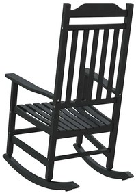 vidaXL Κουνιστή καρέκλα Μαύρο 65 x 84 x 114 εκ Πολυαιθυλένιο