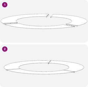 vidaXL κατάλληλο για δαχτυλίδι επίπεδου δέντρου Λευκό Ø50 / 80 εκ.