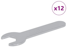 vidaXL Δίχαλο 12 pcs Ασημί 13 mm Σίδερο