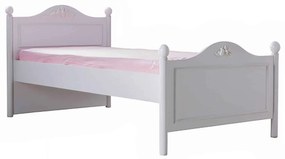 Κρεβάτι ημίδιπλο SIENA Mελαμίνη  Λευκό χρώμα  SN-115  Μ210xΠ140xΥ96εκ.  Gencecix