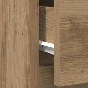Συρταριέρα με Συρτάρια Τεχνίτης Δρυς 71x35x84 εκ. Επεξ. Ξύλο - Καφέ