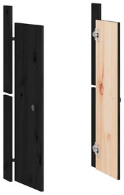 vidaXL Πόρτες Κουζίνας Εξ. Χώρου 2 τεμ. Μαύρες 50x9x82 εκ. Μασίφ Πεύκο