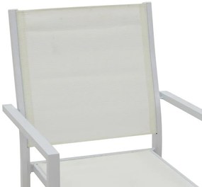 Καρέκλα κήπου Zacreta αλουμίνιο - textilene λευκό 61x56,5x87,5 εκ. 61x56.5x87.5 εκ.