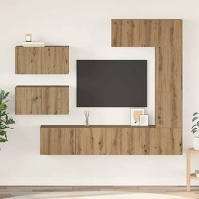vidaXL Σετ επίπλου τηλεόρασης 6 pcs artisan δρυς 30.5 x 30 x 90 cm