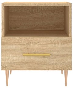 vidaXL Κομοδίνα 2 τεμ. Sonoma Δρυς 40 x 35 x 47,5 εκ. Επεξεργ. Ξύλο