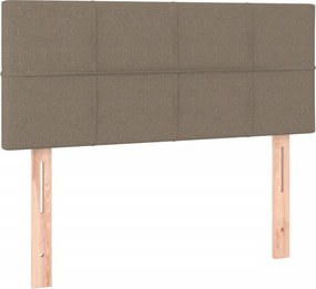 vidaXL Κρεβάτι Boxspring με Στρώμα Taupe 120x200 εκ. Υφασμάτινο