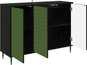 vidaXL Πλαϊνό γραφείο GELEEN Μαύρη Δρυς 102 x 33 x 76 εκ.