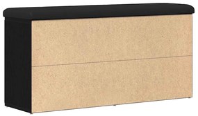 vidaXL Πάγκος για παπούτσια Μαύρο 100 x 30 x 48 εκ Επεξεργασμένο ξύλο