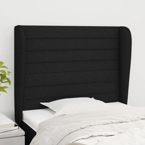 Κεφαλάρι με Πτερύγια Μαύρο 103x23x118/128 εκ. Υφασμάτινο 3118088