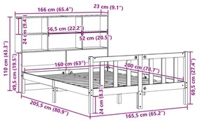 ΚΡΕΒΑΤΙ ΒΙΒΛΙΟΘΗΚΗ ΧΩΡΙΣ ΣΤΡΩΜΑ 160X200 ΕΚ ΜΑΣΙΦ ΞΥΛΟ ΠΕΥΚΟΥ 3321708