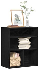 Βιβλιοθήκη Μαύρο 60x30x71,5 εκ. από Επεξεργασμένο Ξύλο