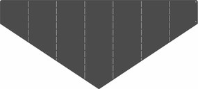 vidaXL Περίγραμμα γκαζόν 100 x 45 cm Ατσάλι Μαύρο
