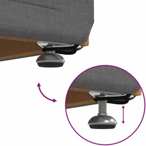 vidaXL Σκαμνί Σκούρο Γκρι Ύφασμα και Επεξεργασμένο Ξύλο