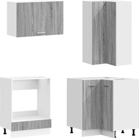 vidaXL Μονάδα κουζίνας LYON 8 pcs Γκρι Sonoma Επεξεργασμένο Ξύλο