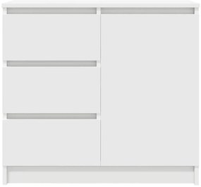 vidaXL Συρταριέρα με Συρτάρια Λευκή 71x35x65 εκ. από Επεξ. Ξύλο