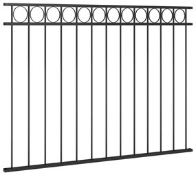vidaXL Πάνελ Περίφραξης Ατσάλινο Μαύρο 1,7x1,2 μ.