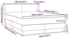 ΚΡΕΒΑΤΙ BOXSPRING ΜΕ ΣΤΡΩΜΑ ΣΚΟΥΡΟ ΜΠΛΕ 160X210 ΕΚ. ΒΕΛΟΥΔΙΝΟ 3317953