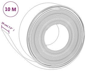vidaXL Μπορντούρα Κήπου Γκρι 10 μ. 20 εκ. από Πολυαιθυλένιο