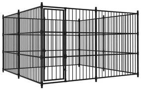 Κλουβί Σκύλου Εξωτερικού Χώρου 300 x 300 x 185 εκ. - Μαύρο