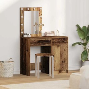 vidaXL Τραπέζι περιποίησης με συρτάρι 2 pcs Καφέ 50 x 41 x 135 εκ