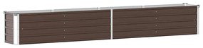 vidaXL Ζαρντινιέρα Υπερυψωμένη Καφέ 320x40x45 εκ. Γαλβανισμ. Χάλυβας