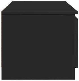 vidaXL Έπιπλο Τηλεόρασης Μαύρο 140 x 40 x 35,5 εκ. από Επεξ. Ξύλο