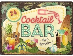 Μεταλλική πινακίδα 24h Cocktail Bar