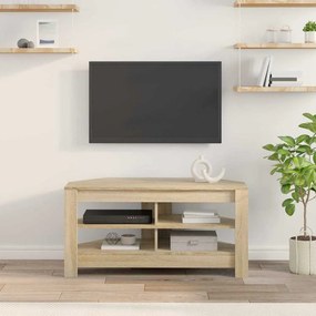 vidaXL ΓωνιακήΒάσηΤηλεόρασης Δρύς Sonoma 102 x 40,5 x 45 εκ
