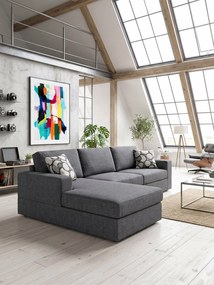 Γωνιακός καναπές Must-Δεξιά-295φ 230β εκ.-Γκρι