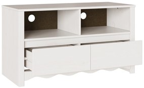vidaXL Ντουλάπι τηλεόρασης "DRAMMEN" Λευκό 99x43x55 εκ. Στερεό ξύλο πεύκου