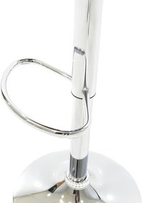 Σκαμπό μπαρ Coozy pakoworld pu σε λευκό χρώμα σκελετός χρωμίου