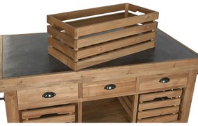 Ντουλάπι κουζίνας Home ESPRIT Μαύρο Φυσικό 142 x 75 x 96 cm