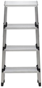 Σκάλα Double Step Perilla αλουμινίου 4+4 σκαλοπάτια 82,5εκ.