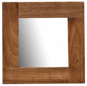 Καθρέπτης τοίχου τετράγωνος MIRROR-1 50 x 3 x 50, Χρώμα: Φυσικό, Υλικό: MINDI WOOD