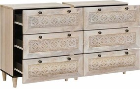vidaXL Πλαϊνό γραφείο 2 pcs Λευκό 120 x 33,5 x 75 εκ Μασίφ ξύλο μάνγκο