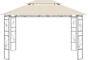 vidaXL Κιόσκι Κρεμ 4 x 3 x 2,7 μ. 160 γρ./μ²